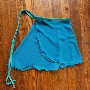 Teal Ballet Wrap Skirt S